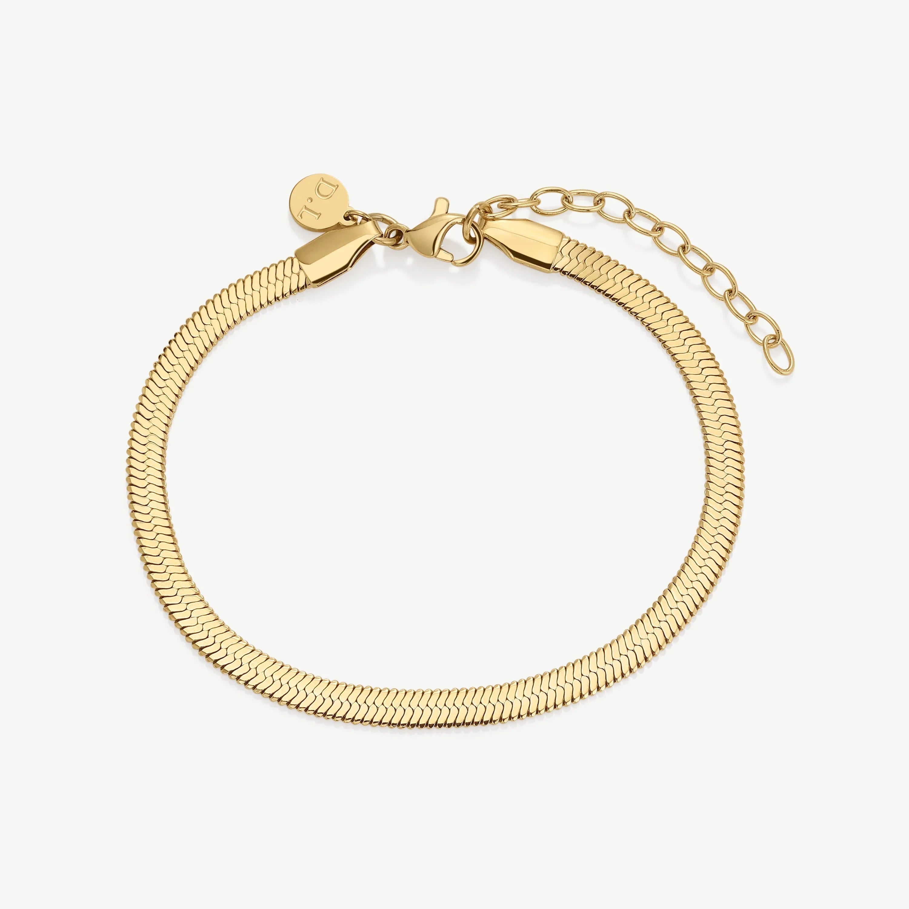 Elegant gold tone braided chain bracelet with lobster clasp and adjustable extension